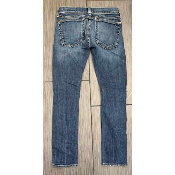 Rag & Bone Women’s Tomboy Jeans Measure 29x28 Dark Wash Low Rise Distressed - Picture 5 of 8